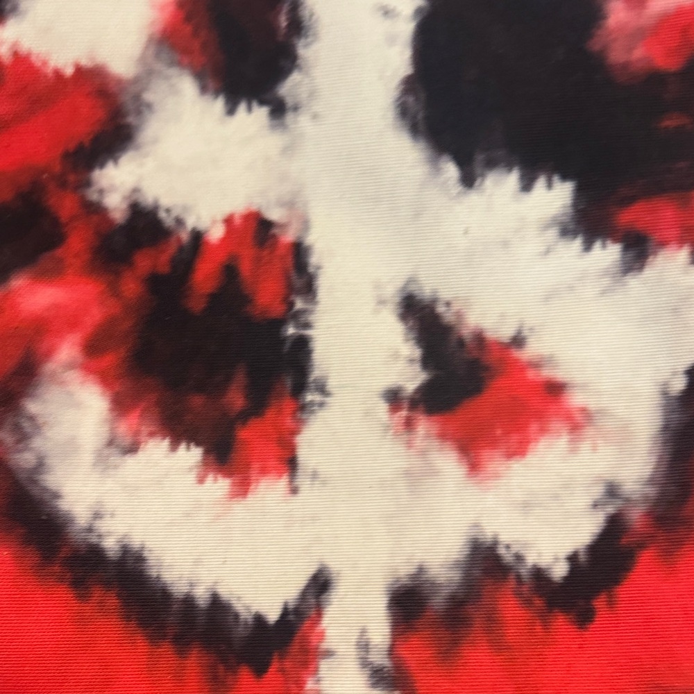Sprayground Red and Black Tie-Dye Backpack with White Symbol - Picture 3 of 12
